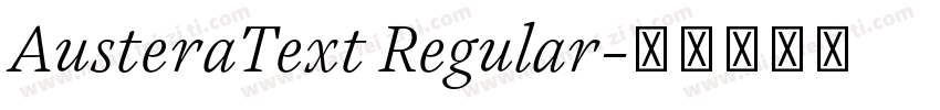 AusteraText Regular字体转换